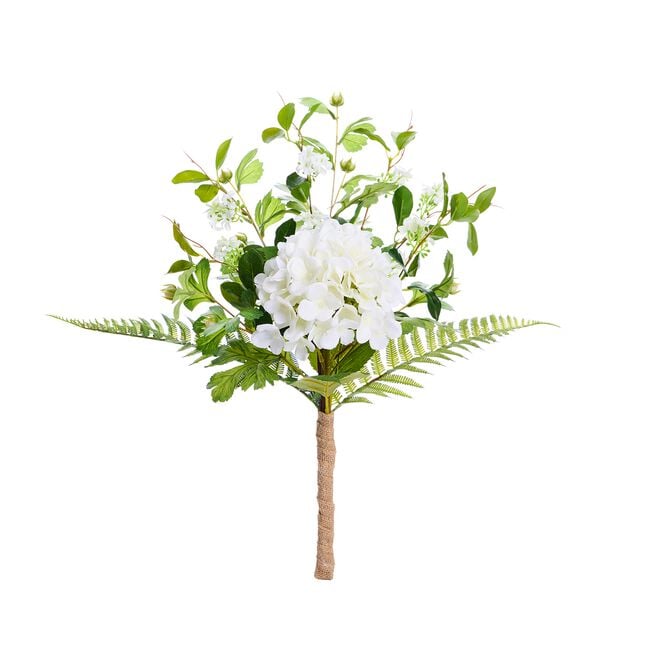 Elan Floral White Hydrangea Bouquet 54cm