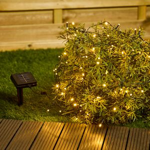 100 LED Warm White Garden Solar String Lights