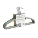 Skinny Velvet Hangers 10 Pack Grey