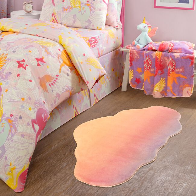Ombre Cloud 75cm x 139cm Faux Rabbit Rug
