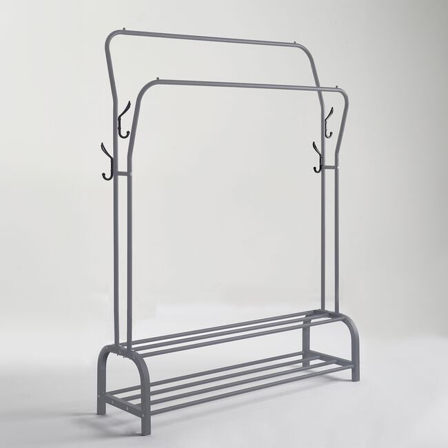 OurHouse Mega Double Clothes Rail With Hooks