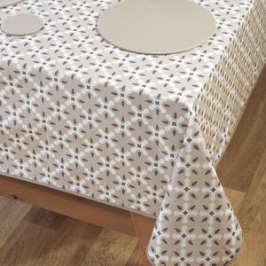 Geo Grey PVC Tablecloth 160cm x 230cm