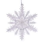 Silver Snowflake Tree Ornament 12cm