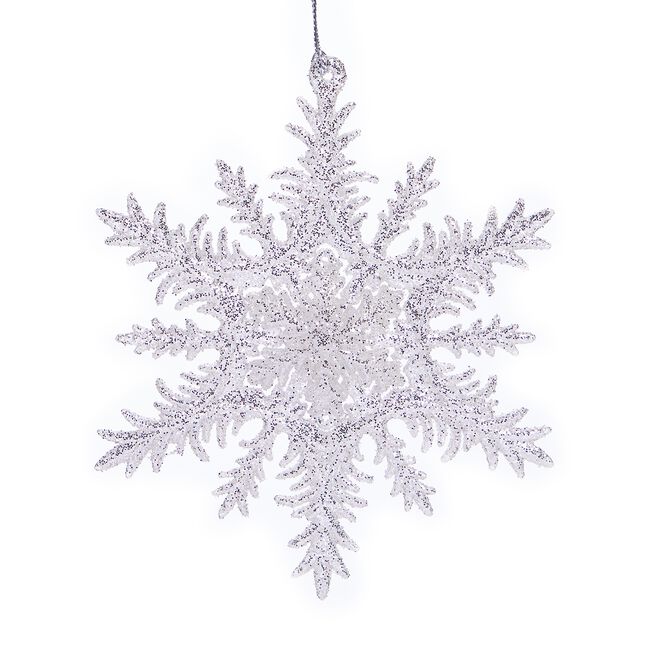 Silver Snowflake Tree Ornament 12cm