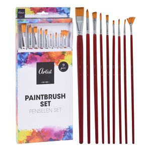 Artist Penselen Paintbrush Set Of 9