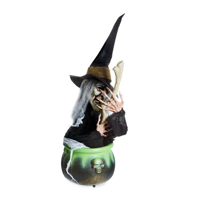 Scary Witch Stirring Cauldron