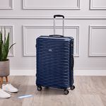 LARGE Lightweight Hardshell Luggage - Navy Blue