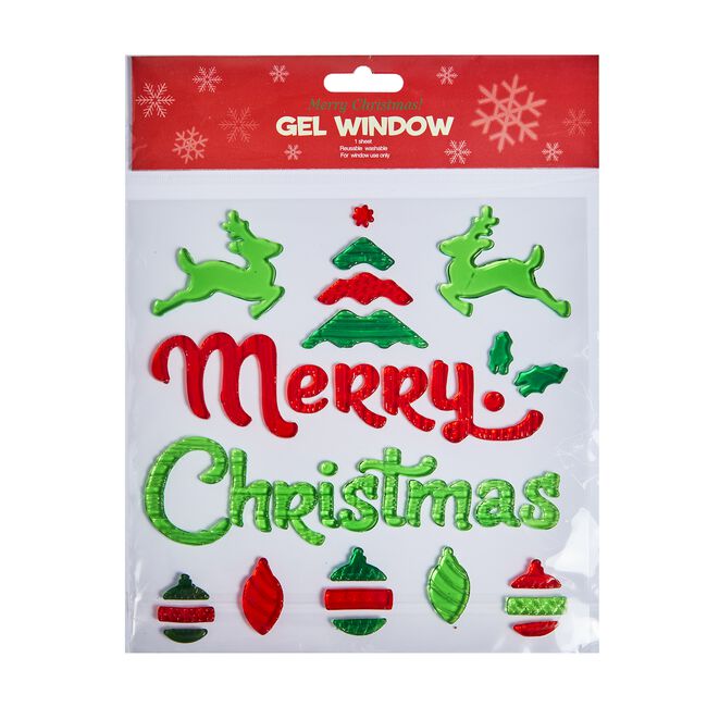 Christmas Novelty Window Gel Stickers