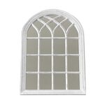 White Arched Garden Mirror