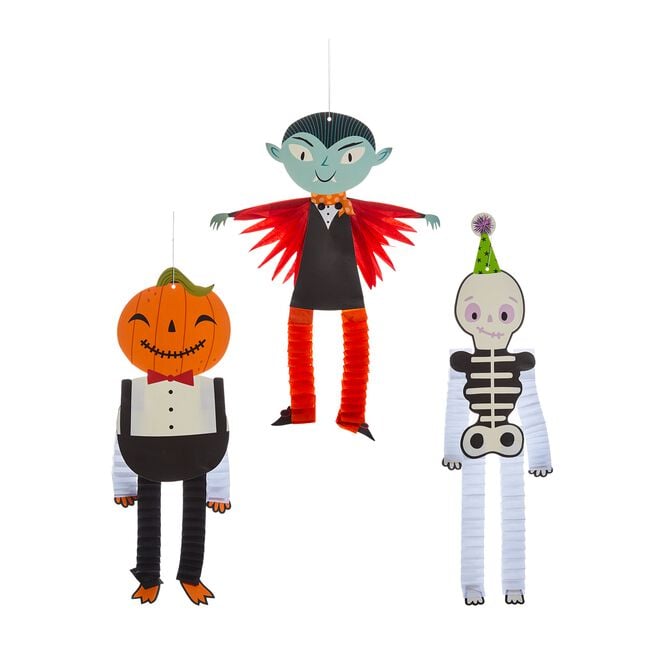 Set of 3 Honeycomb Halloween Characters