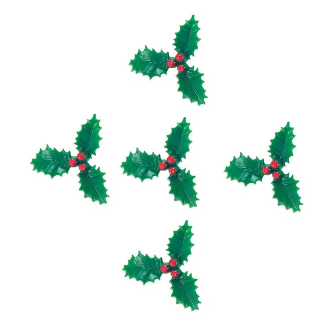 Holly & Berries Picks 5Pk