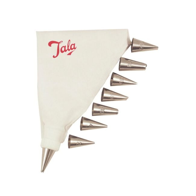 Tala Icing Bag Set with 8 Stainless Steel Nozzles