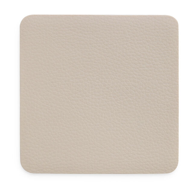 Leather Coasters 4 Pack - Cream