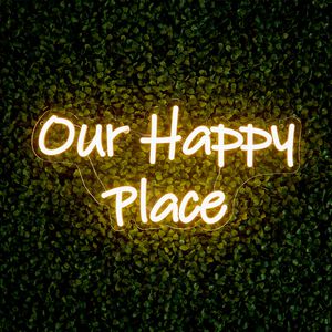 Our Happy Place Wall Neon Sign