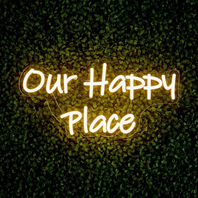 Our Happy Place Wall Neon Sign