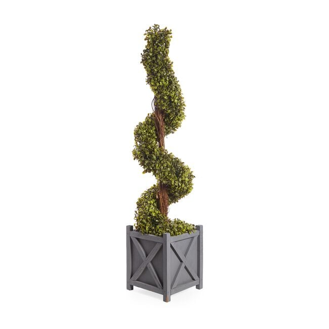 Artificial Spiral Boxwood Topiary Tree 93cm