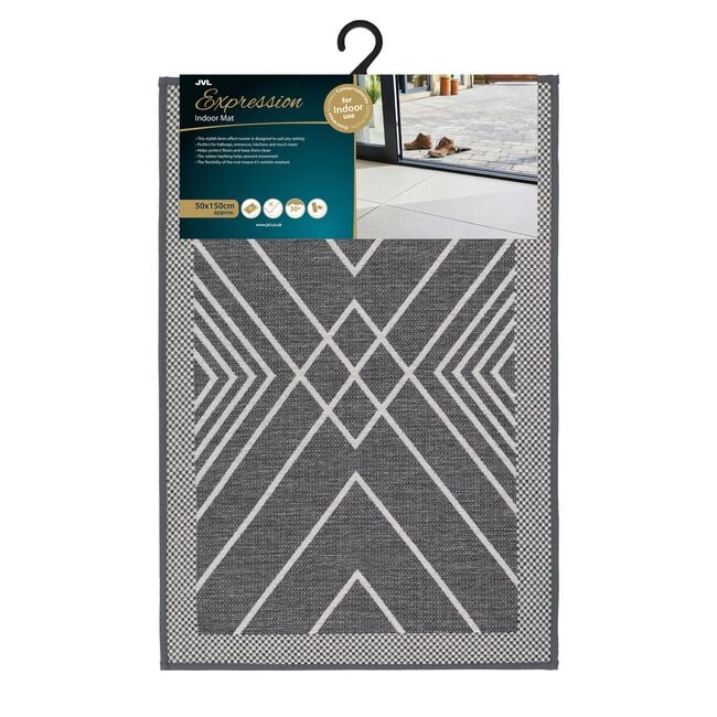JVL Expression Stripes Door Mat 50cm x 75cm