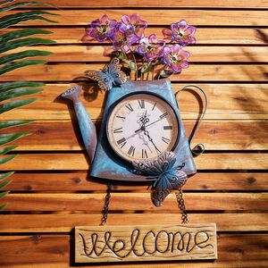 Watering Can Garden Clock