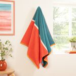 COLOUR BLOCK  TEAL Bath Sheet