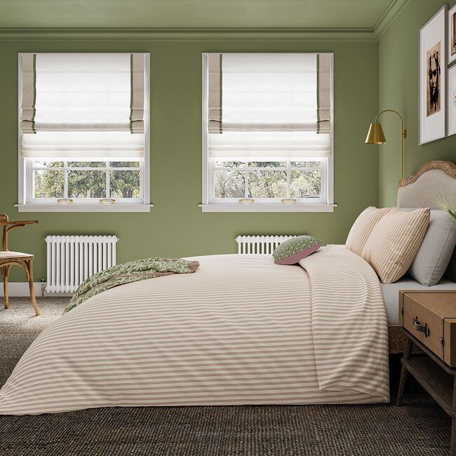 HARVEST MOON SINGLE DUVET COVER Ticking Stripe Green