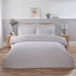 SINGLE DUVET COVER Brushed Cotton Twill Dove Grey