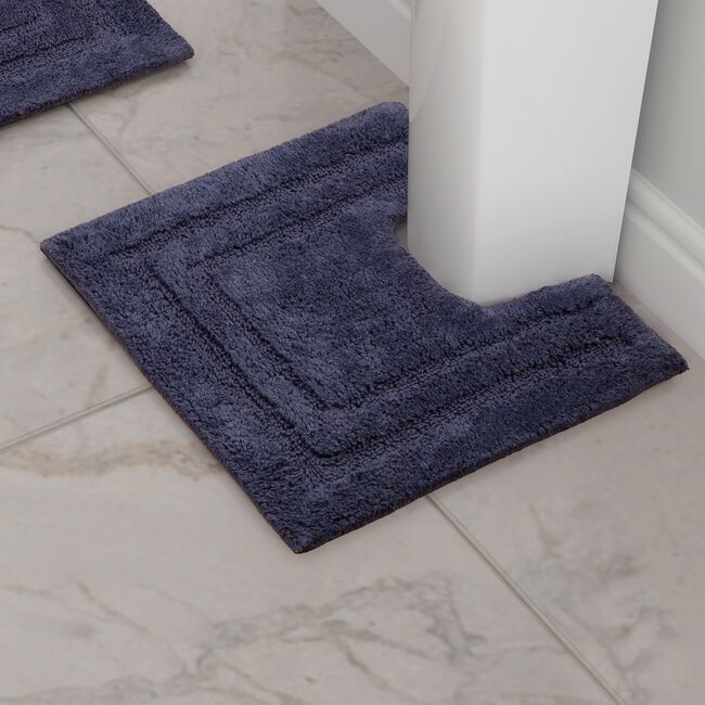COTTON BORDER BLUE GRANITE 50x50 Pedestal Mat