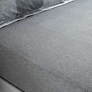 BRUSHED COTTON SIMON GREY Single Fitted Sheet