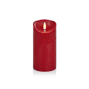 Flickabright LED 18x9cm Pillar Candle Red