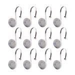 Round Marble Shower Hooks - 12pk