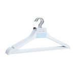 NORTHERN SHORE 5 Pack White Wooden Hangers