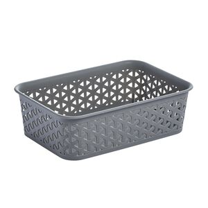 Geometric 1.5L Grey Storage Basket