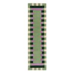 KAI WOOL BORDER GREEN/ PURPLE 60x230cm Runner