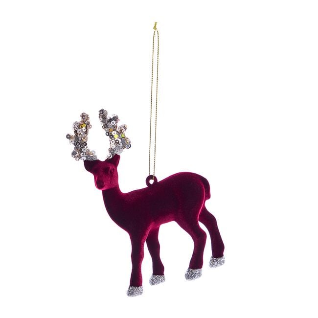 Velvet Reindeer Ornament