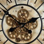Black Cogs Clock 60cm 