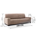 REGAL MILLS EASYSTRETCH VELVET LINEN  4 Seater Sofa Cover