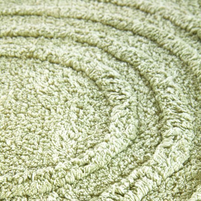 LUXURY GEO CARVED SAGE GREEN 50x80 Bath Mat