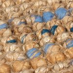 JUTE BOUCLE NATURAL/BLUE 60X300cm Runner
