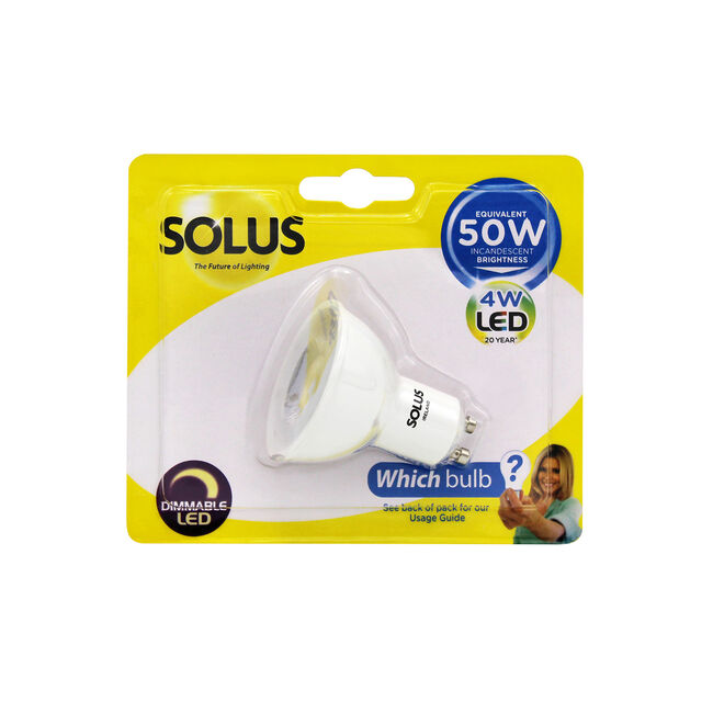 Solus GU10 LED Bulb 4W (EQ. 50W) Dimmable