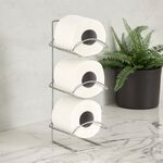 Oceana 3 Tier Toilet Roll Holder Chrome