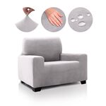 REGAL MILLS EASYSTRETCH VELVET SILVER Armchair Cover