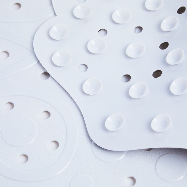 FLORAL SHAPED WHITE 70x40cm Bath Mat