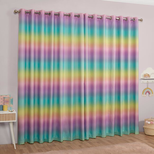 BLACKOUT & THERMAL RAINBOW SKY MULTI 90x90 Curtain