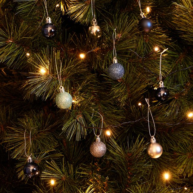 49 PACK BLUE & Silver Bauble Set