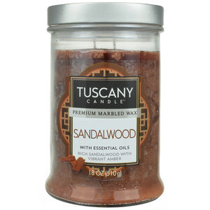 Tuscany Double Wick Candle Sandalwood 18oz 