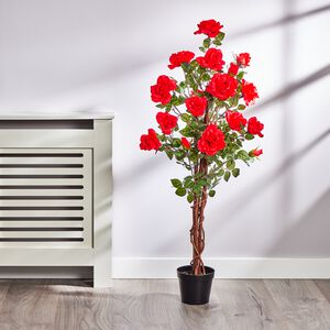 1.2M Artificial Red Rose Bush
