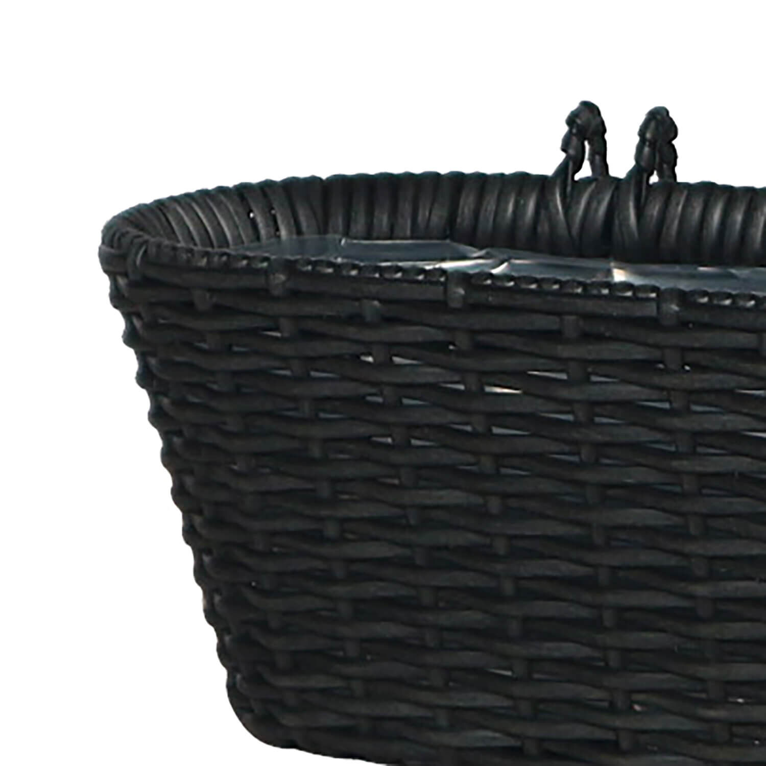 Oval Black Rattan Balcony Planter Home Store + More