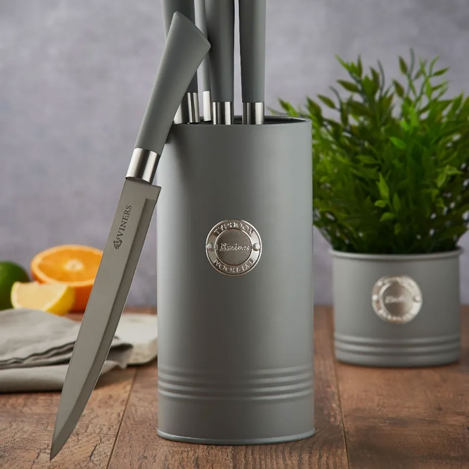 Grey knife sale block