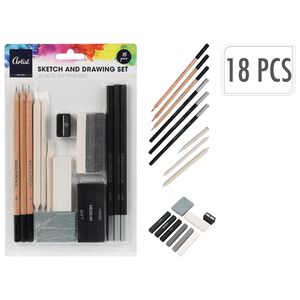 Artist Sketch & Drawing Set - 18 Pieces