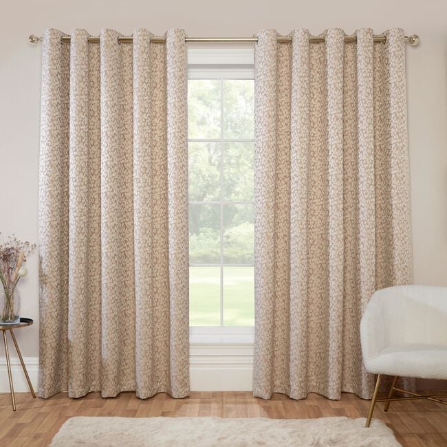 GEO TEXTURE JACQUARD NATURAL 66x54 Curtain