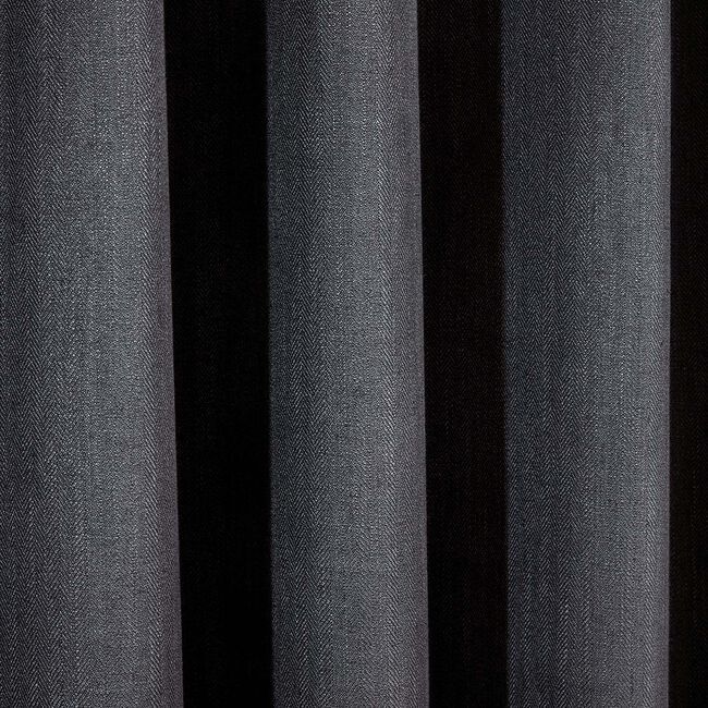BLACKOUT & THERMAL BRUSHED GUNMETAL 66x54 Curtain